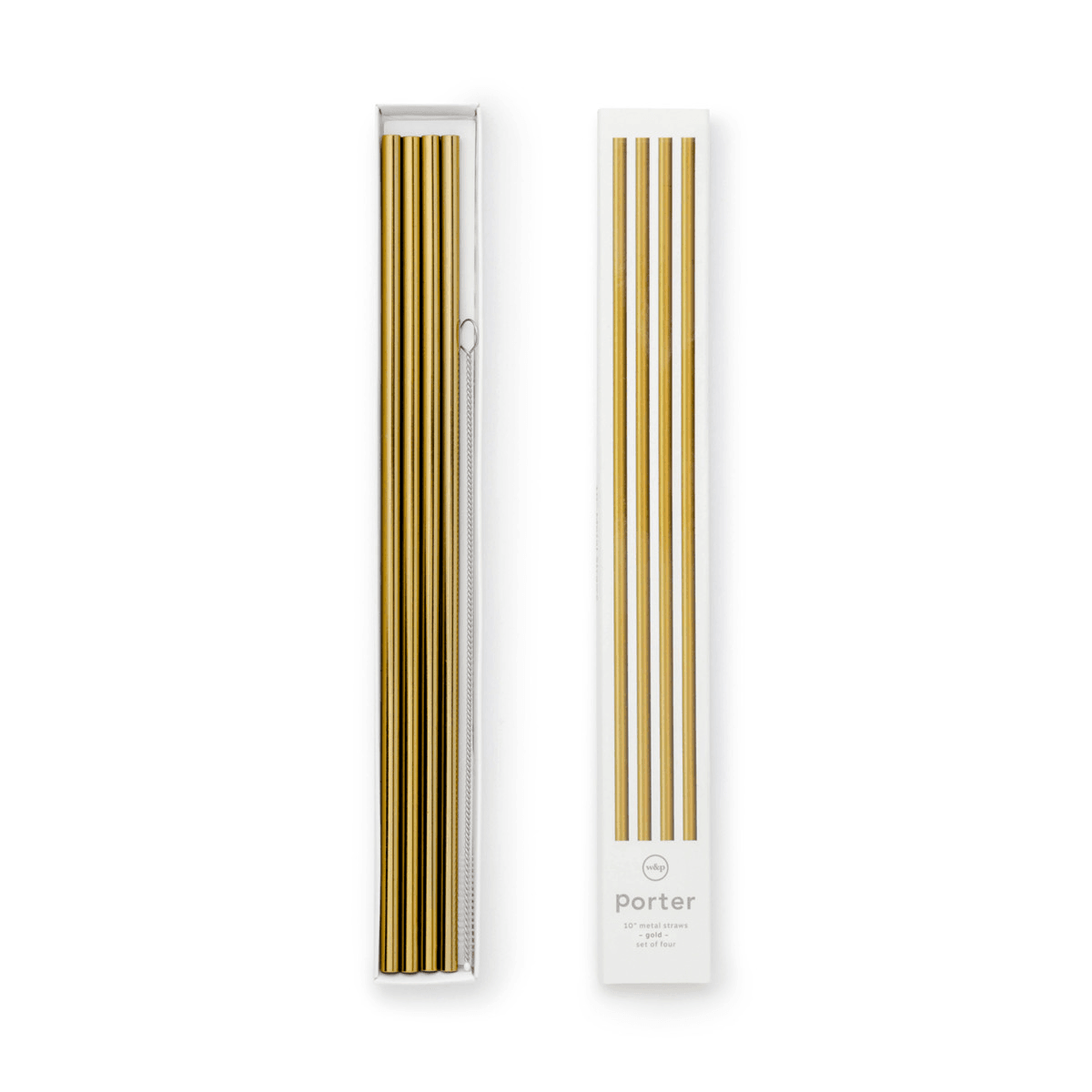 Metal Straws 4 Pack - Gold - Humble & Grand Homestore