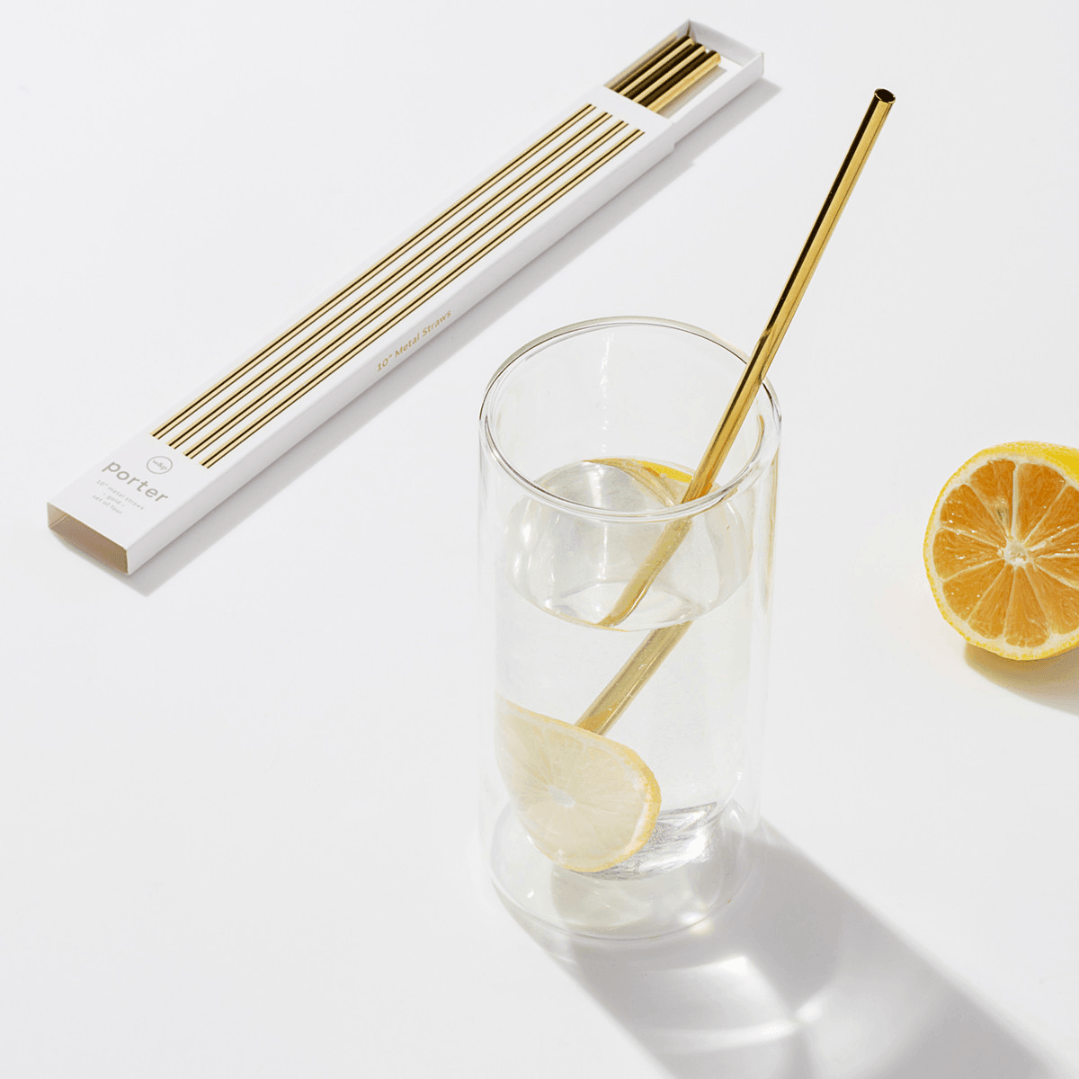 Metal Straws 4 Pack - Gold - Humble & Grand Homestore