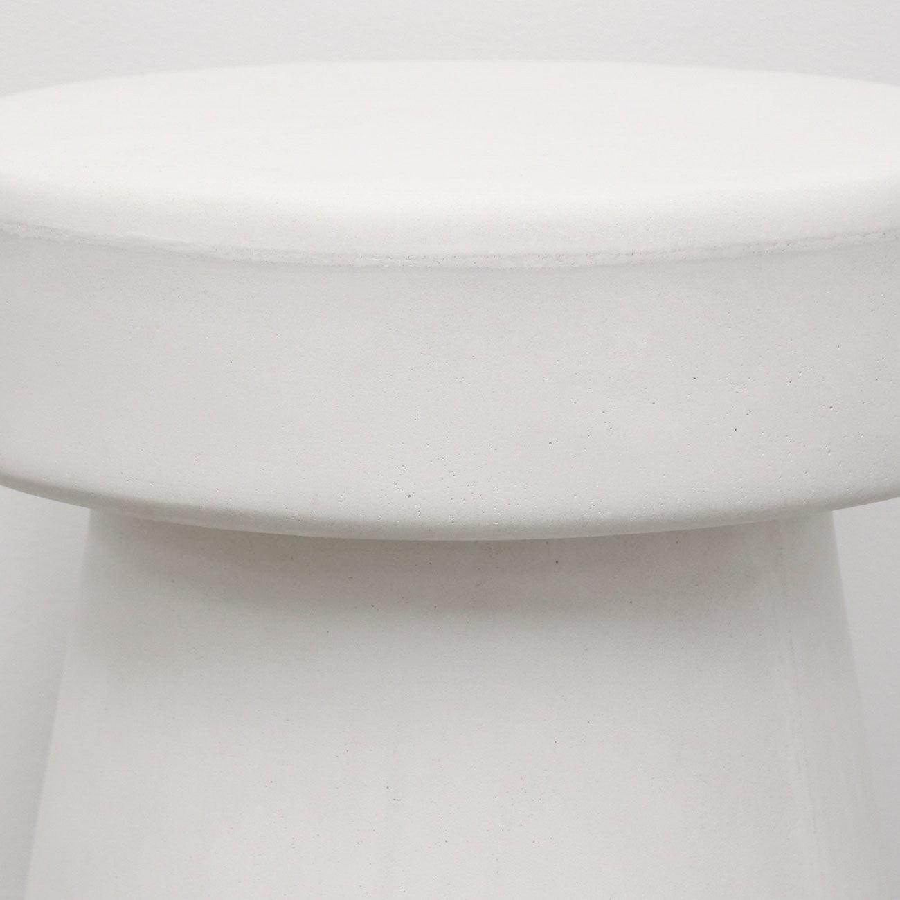 Mushroom Concrete Side Table / Stool - White - Humble & Grand Homestore