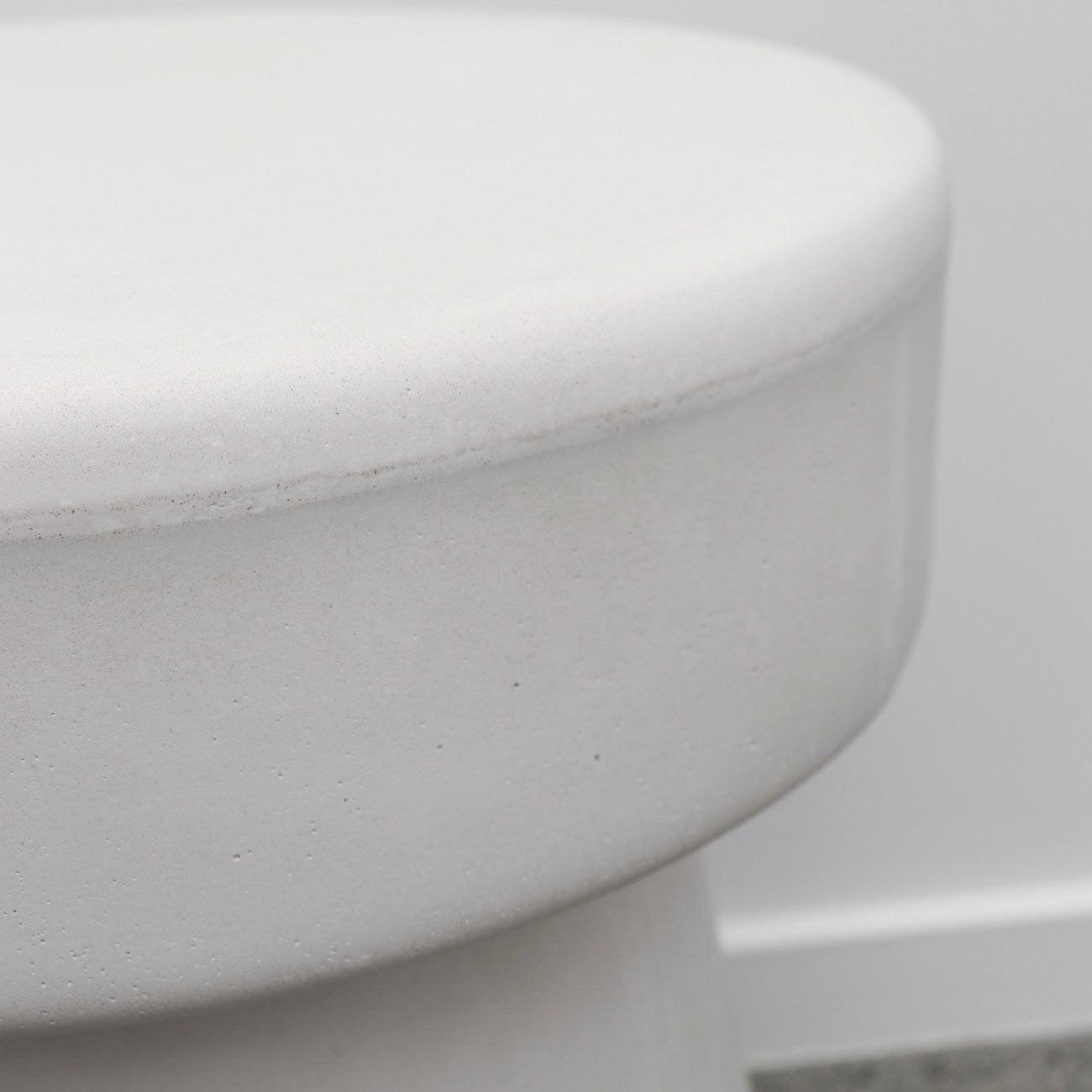 Mushroom Concrete Side Table / Stool - White - Humble & Grand Homestore