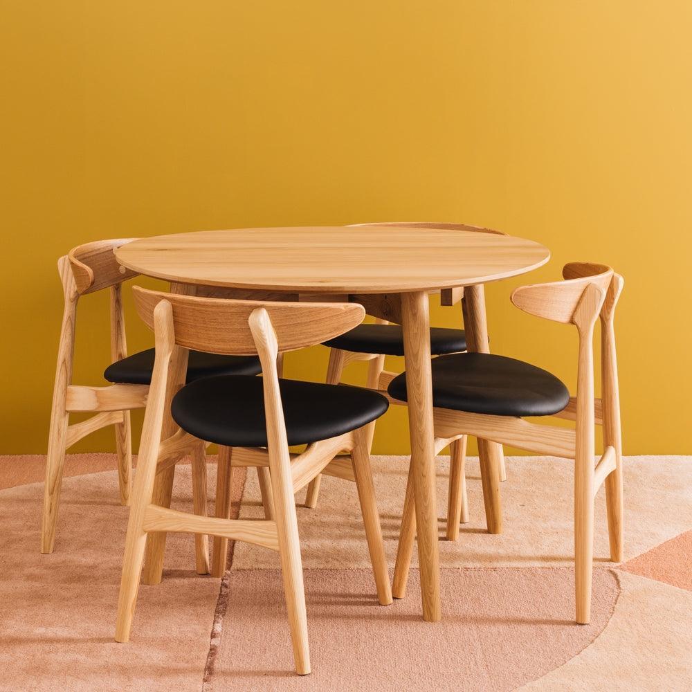 Nordik Dining Table - Dropleaf Round - Humble & Grand Homestore