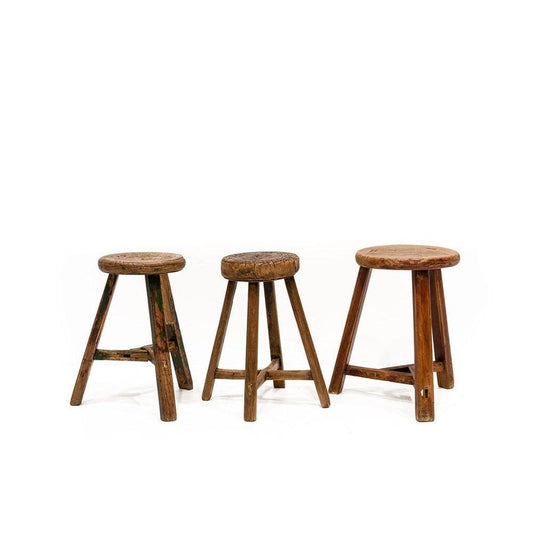 Original Wooden Round Stool - Humble & Grand Homestore