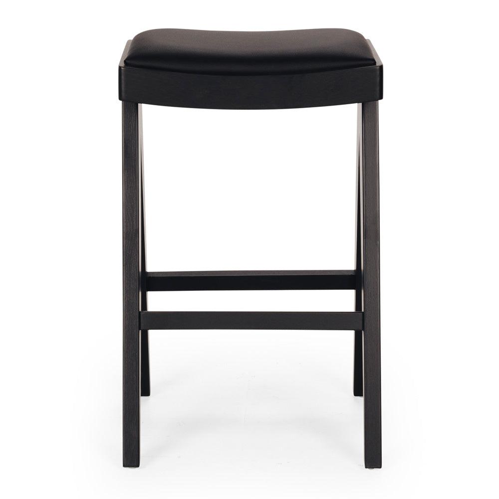 Palma Barstool - Black Oak PU Seat - Humble & Grand Homestore