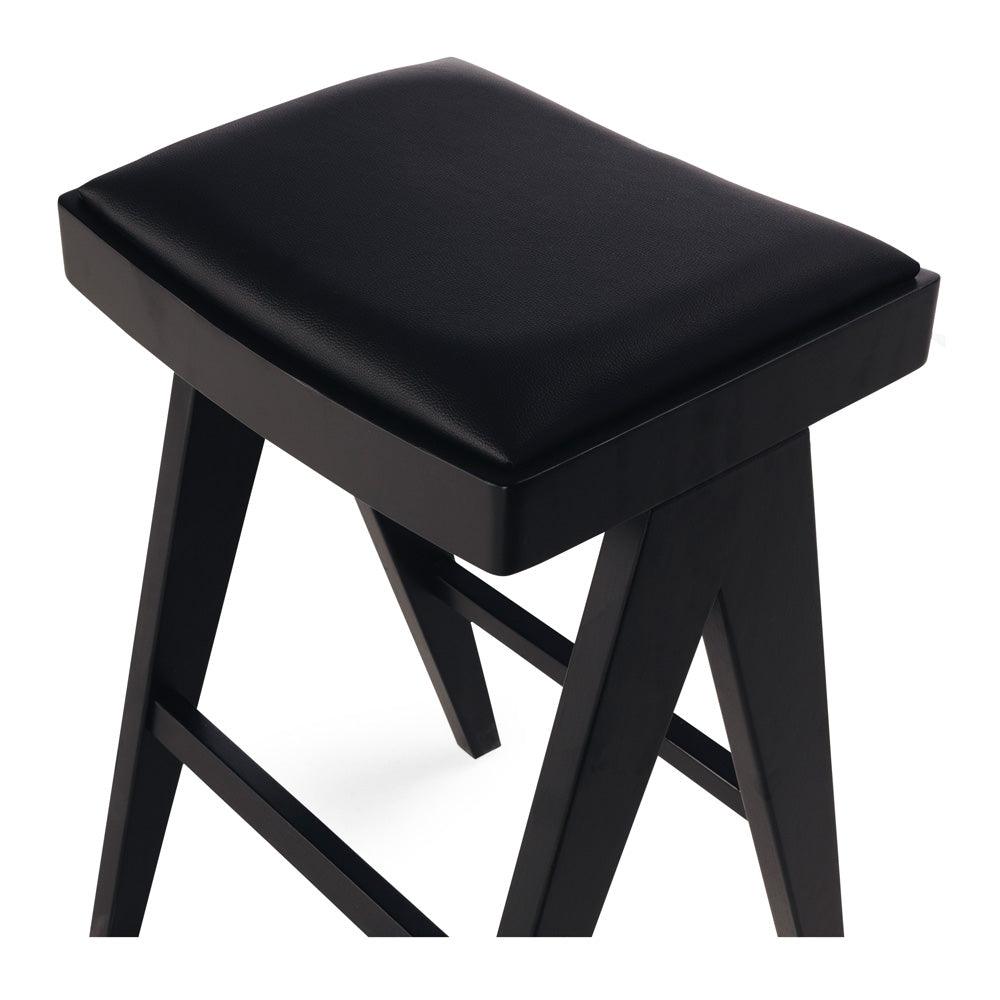 Palma Barstool - Black Oak PU Seat - Humble & Grand Homestore