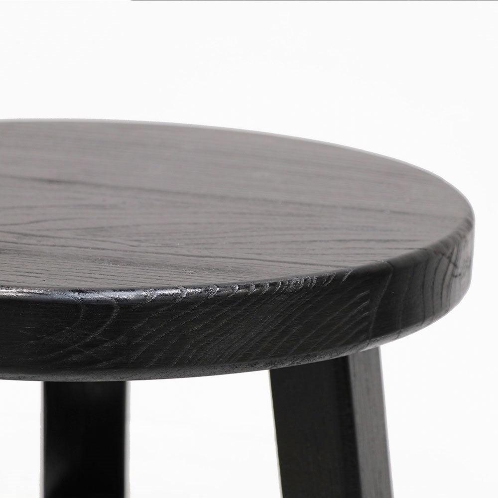 Parq Footstool Round - Black - Humble & Grand Homestore