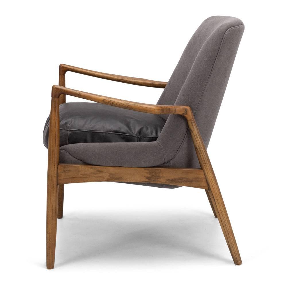 Steiner Armchair - Canvas Charcoal - Humble & Grand Homestore