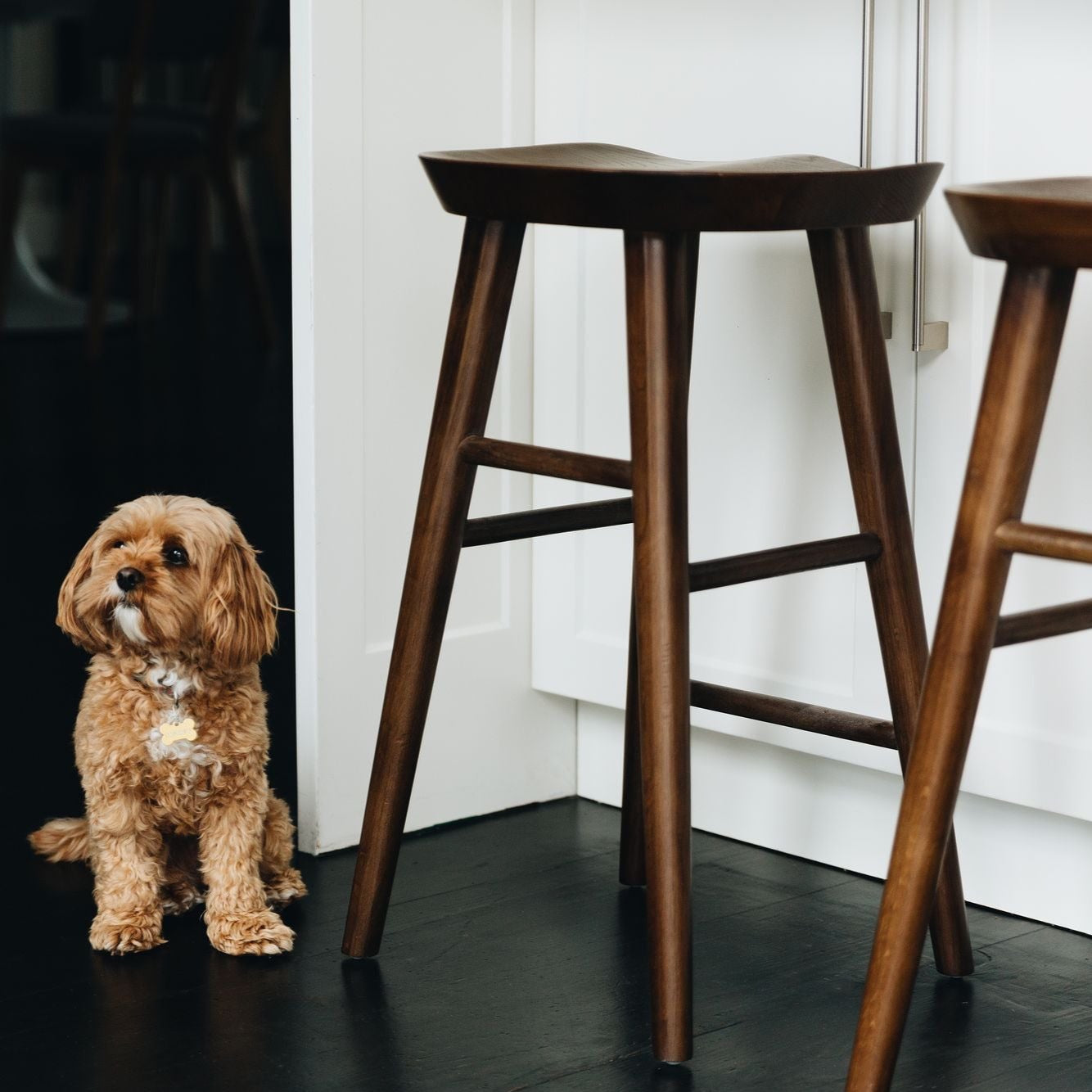 Fuji Barstool - Deep Oak