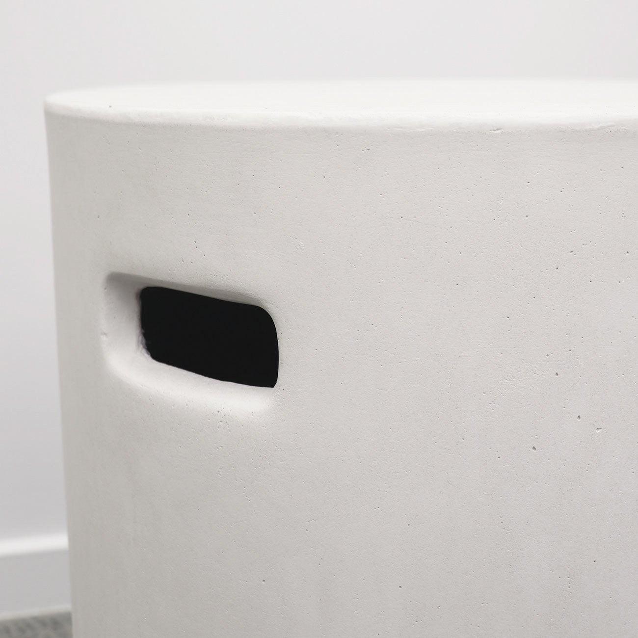 White Concrete Pipe Side Table / Stool - Humble & Grand Homestore