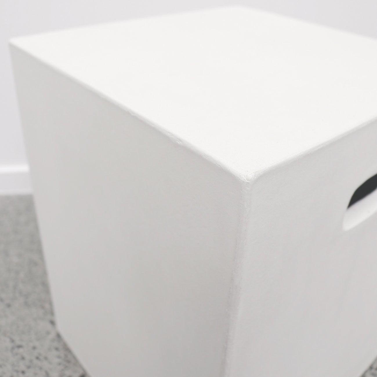 White Concrete Rectangle Side Table / Stool - Humble & Grand Homestore