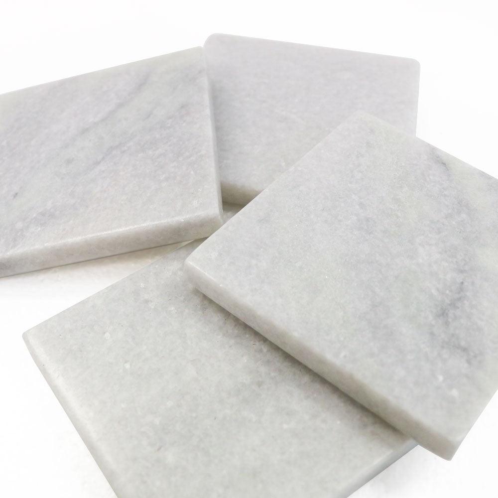 White Marble Coasters - Square - Humble & Grand Homestore