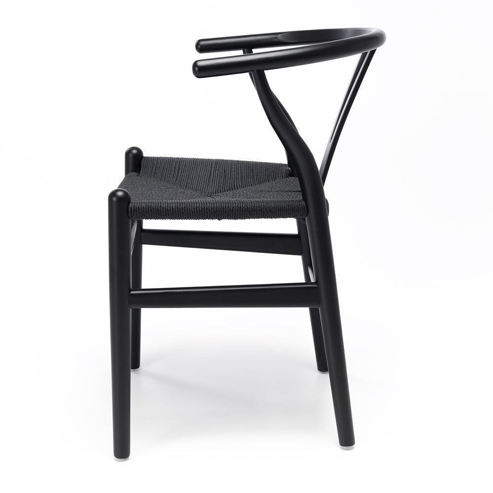 Wishbone Dining Chair - Black - Humble & Grand Homestore