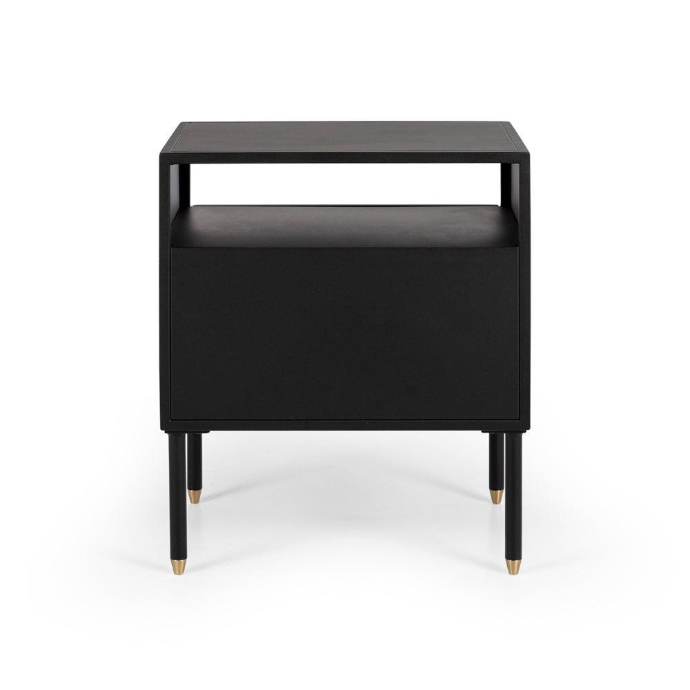 Dawn Bedside 1 Drawer - Black - Humble & Grand Homestore