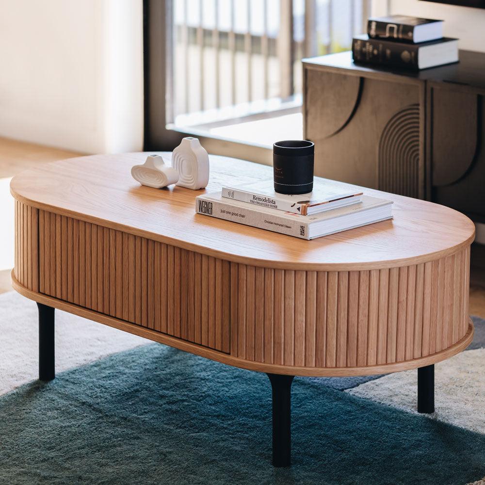 Slatted Oak Coffee Table - Humble & Grand Homestore